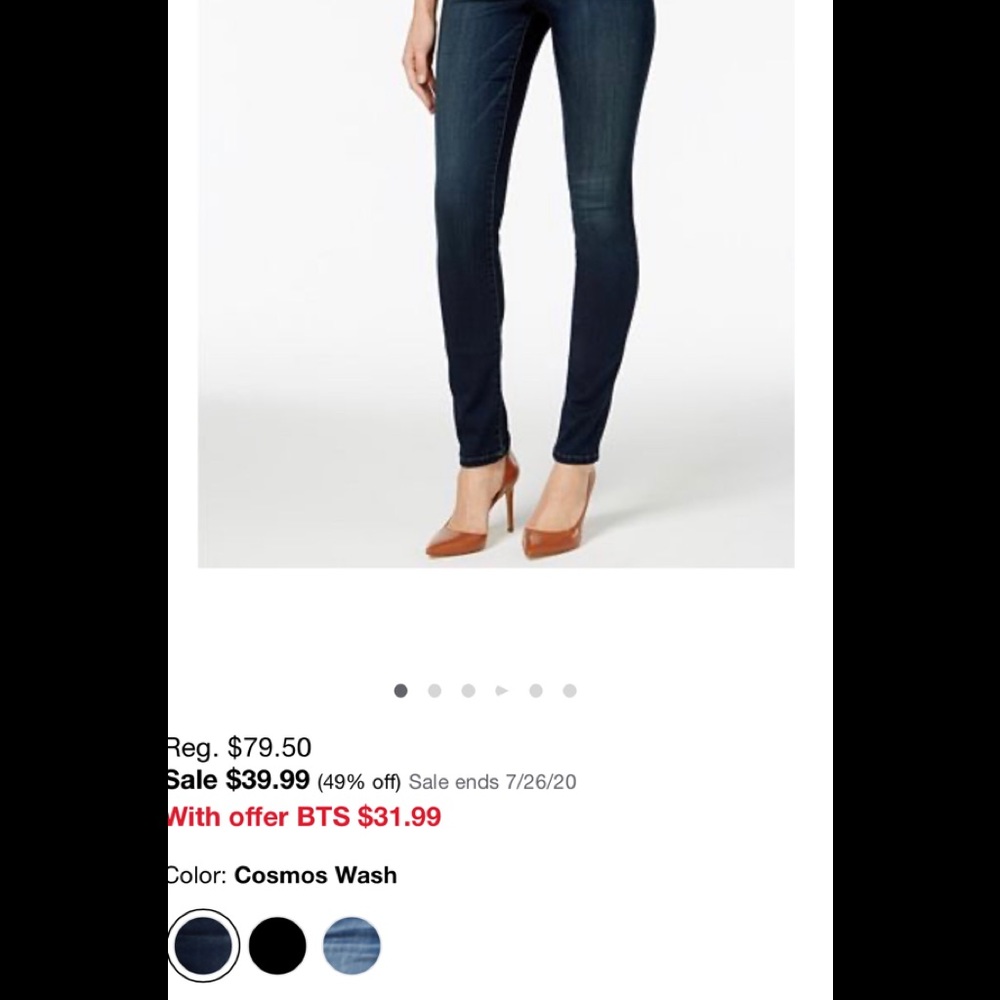 INC Curvy fit Darkwash Denim w/ Stretchy Waistband